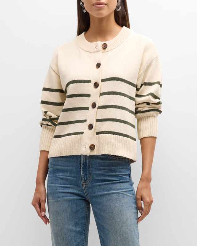 Kylin Striped Button-Front Cardigan